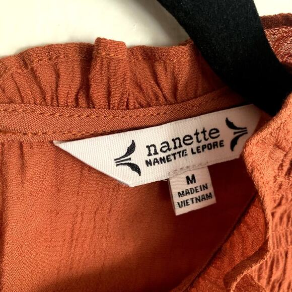 Nanette Lepore Orange Coordinate Top Wide Leg Crop Pant Set Size M NWT - Picture 6 of 16